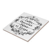 ヴィンテージフランスのコーヒー&チョコレートラベル タイル (側面)