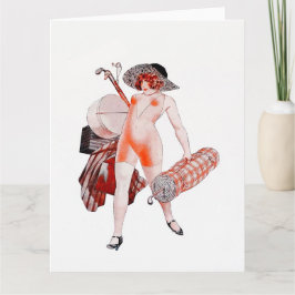 ヴィンテージフランスのゴルフグリーティングカード カード