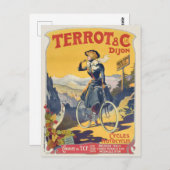 ヴィンテージフランスのサイクリング旅行広告 ポストカード (正面/裏面)