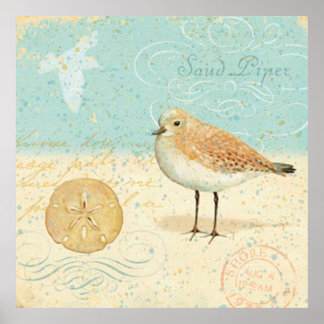 ヴィンテージフランスのサンドパイパー ポスター