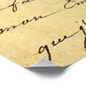 ヴィンテージフランスのシックスケルトン鍵 ポスター (角)