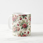 ヴィンテージフランスのシック コーヒーマグカップ (正面左)