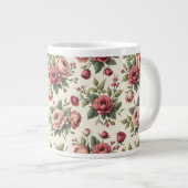 ヴィンテージフランスのシック ジャンボコーヒーマグカップ (正面右)