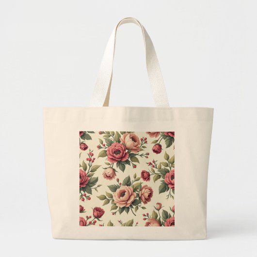 ヴィンテージフランスのシック ラージトートバッグ (正面)