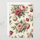 ヴィンテージフランスのシック 招待状 (正面/裏面)