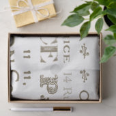 ヴィンテージフランスのシティネームパリコラージュ 薄葉紙 (ギフト)