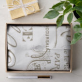 ヴィンテージフランスのシティネームパリティッシュペーパー 薄葉紙 (ギフト)