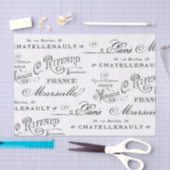 ヴィンテージフランスのシティネームパリティッシュペーパー 薄葉紙 (クラフト)