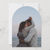 ヴィンテージフランスのシノイスリーブルーフローラ結婚ズ 招待状 (裏面)