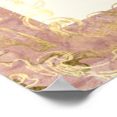 ヴィンテージフランスのシャトーパリダスティピンク金ゴールド ポスター (角)