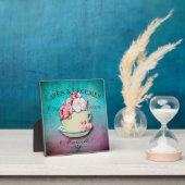 ヴィンテージフランスのシャビーフローラカフェ標識 フォトプラーク (インサイチュ)