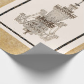 ヴィンテージフランスのシャンデリア建築スケッチ ラッピングペーパー (角)