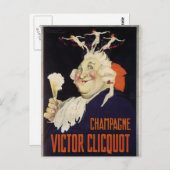 ヴィンテージフランスのシャンパン ポストカード (正面/裏面)