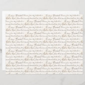 ヴィンテージフランスのジャルダン手書きスクリプトノート (正面/裏面)