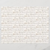 ヴィンテージフランスのジャルダン手書きスクリプトノート (正面)