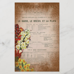 ヴィンテージフランスのジャーナルスクラップブック作りページ 便箋