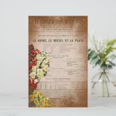 ヴィンテージフランスのジャーナルスクラップブック作りページ 便箋 (スタンド正面)