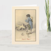 ヴィンテージフランスのジョユスパクスイースターカード シーズンカード (正面)