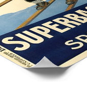 ヴィンテージフランスのスキー ポスター (角)