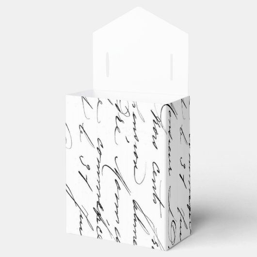 ヴィンテージフランスのスクリプエレガントトフォーマルイベント フェイバーボックス (オープン)