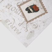 ヴィンテージフランスのスクリプト自然花鳥茸 薄葉紙 (詳細)