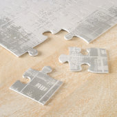 ヴィンテージフランスのスタイルみすぼらしいシックな時計バラ鳥 ジグソーパズル (側面)