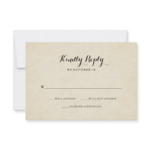 ヴィンテージフランスのスタイルウェディングRSVP