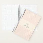ヴィンテージフランスのスタイルピンクストライプのスパイラルノート ノートブック (内側)
