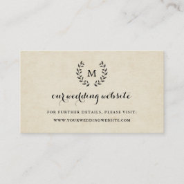 ヴィンテージフランスのスタイル結婚リースのWebサイトの挿入 エンクロージャーカード