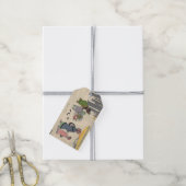 ヴィンテージフランスのスノー女子クリスマスプレゼントラベル ギフトタグ (より糸付き)