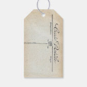 ヴィンテージフランスのスノー女子クリスマスプレゼントラベル ギフトタグ (裏面)