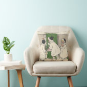 ヴィンテージフランスのスノー女子クリスマス クッション (椅子)