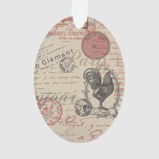 ヴィンテージフランスのス書パリスルースタータイポグラフィ オーナメント (裏面)