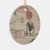 ヴィンテージフランスのス書パリスルースタータイポグラフィ セラミックオーナメント (右)