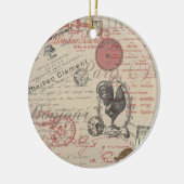 ヴィンテージフランスのス書パリスルースタータイポグラフィ セラミックオーナメント (左)