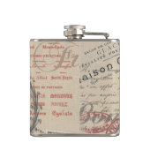 ヴィンテージフランスのス書パリスルースタータイポグラフィ フラスク (裏面)