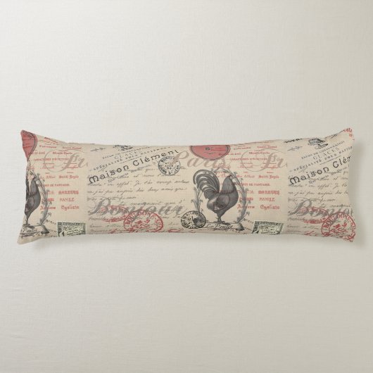 ヴィンテージフランスのス書パリスルースタータイポグラフィ ボディピロー (正面)