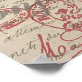 ヴィンテージフランスのス書パリスルースタータイポグラフィ ポスター (角)