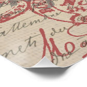 ヴィンテージフランスのス書パリスルースタータイポグラフィ ポスター (コーナー)