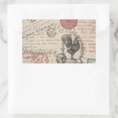 ヴィンテージフランスのス書パリスルースタータイポグラフィ 長方形シール (バッグ)