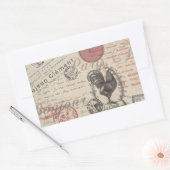 ヴィンテージフランスのス書パリスルースタータイポグラフィ 長方形シール (封筒)