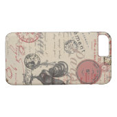 ヴィンテージフランスのス書パリスルースタータイポグラフィ Case-Mate iPhoneケース (裏面(横))