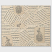 ヴィンテージフランスのズ·マーチ·ミュージック·メンデルソーン ラッピングペーパー (フラット)