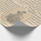 ヴィンテージフランスのズ·マーチ·ミュージック·メンデルソーン ラッピングペーパー (角)