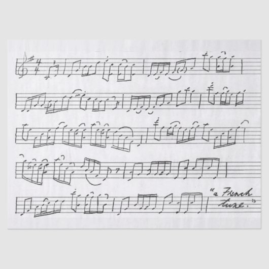 ヴィンテージフランスのソングシート音楽の分離 薄葉紙 (正面)