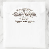 ヴィンテージフランスのタイポグラフィのチョコレートラベル 楕円形シール (バッグ)