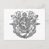 ヴィンテージフランスのタイポグラフィケルブデザイン ポストカード (正面)