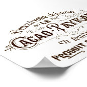 ヴィンテージフランスのタイポグラフィックCacaoチョコレート ポスター (角)