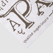 ヴィンテージフランスのタイポグラフィデコペ文字クラフト 薄葉紙 (詳細)