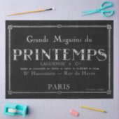 ヴィンテージフランスのタイポグラフィブラックデカップフレーム 薄葉紙 (クラフト)